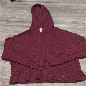 Old Navy Red Hooded Pullover (Crop Top)**